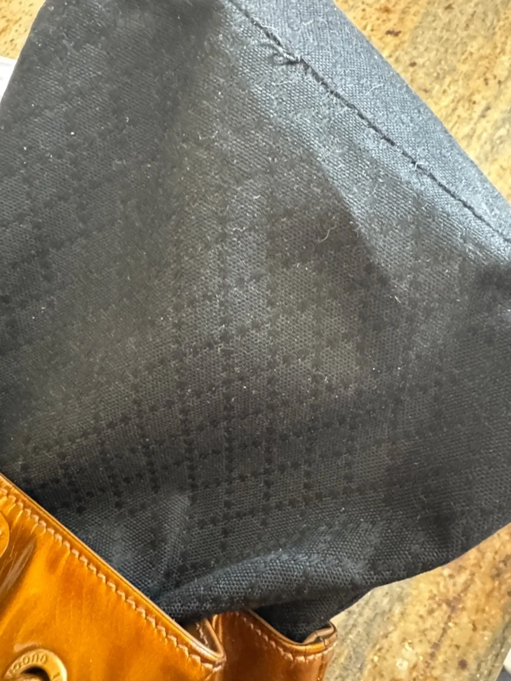 Gucci mini Patent Leather Drawstring Backpack ,, Bamboo Handle VTG Bronze - Picture 5 of 17